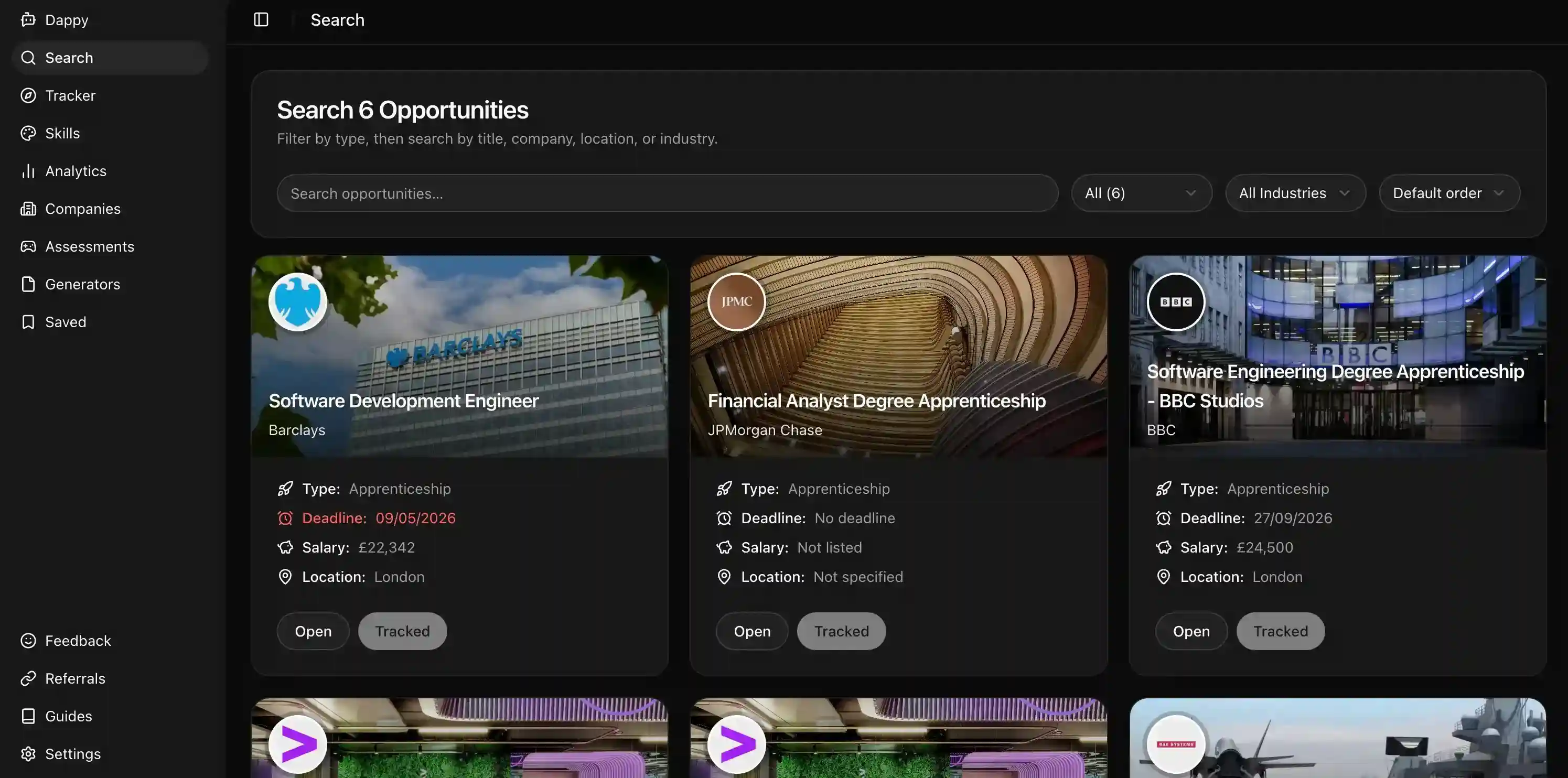 app screen